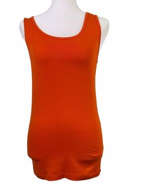 Mossimo Supply Co. Bright Orange Cotton Blend Scoop Neck Tank Size L
